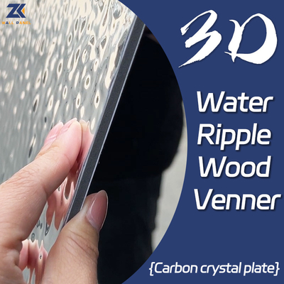 Kualitas Papan Ripple Air 3D Eco Friendly Bambu Arang Kayu Veneer Pabrik
