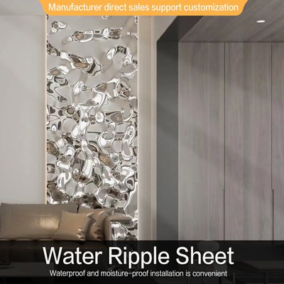 Kualitas Fireproof Water Ripple Panel Kayu veneer panel dinding tahan cetakan Pabrik