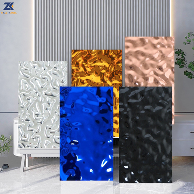 Kualitas Panel Dinding 3D Efek Riak Air PVC PET Dekoratif Interior Pabrik