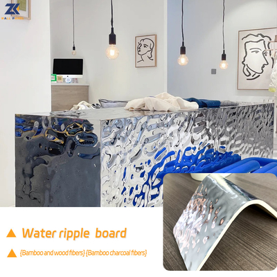 Kualitas Panel Dinding 3D Efek Riak Air PVC PET Dekoratif Interior Pabrik